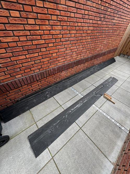 Zweeds rabat zwart (Douglas), Doe-het-zelf en Verbouw, Hout en Planken, Zo goed als nieuw, Plank, Overige houtsoorten, 300 cm of meer