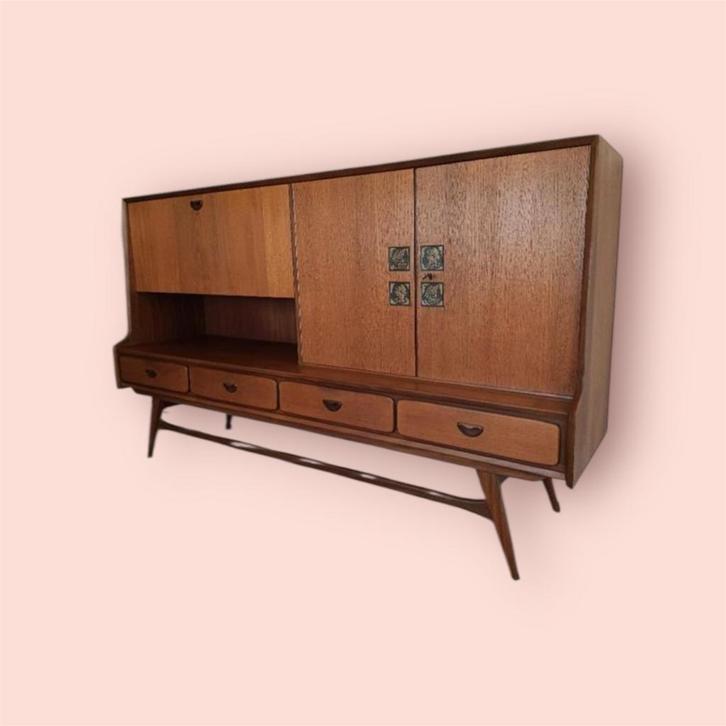Vintage Wébé Combikast Louis van Teeffelen, Huis en Inrichting, Kasten | Buffetkasten, Gebruikt, 100 tot 150 cm, 200 cm of meer