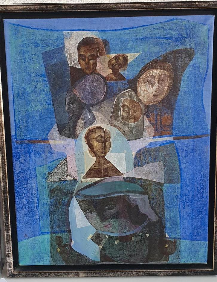 Abstract Schilderij van Alexander Grip, Antiek en Kunst, Kunst | Schilderijen | Klassiek, Ophalen of Verzenden