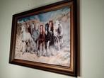 Schilderij met 8 paarden, Ophalen, Zo goed als nieuw, Schilderij