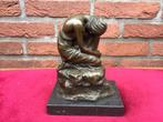 fraai bronzen beeldje, rustende schoonheid, Ophalen of Verzenden