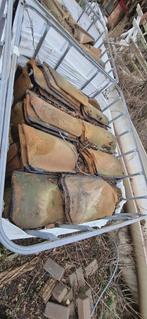 Prachtige zwart geglazuurde oudhollandse holle pan 3000 stuk, Gebruikt, Steen of Klei, Zwart, Ophalen of Verzenden