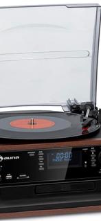 Platenspeler, casseteck, CD speler retro uitvoering, Ophalen, Zo goed als nieuw