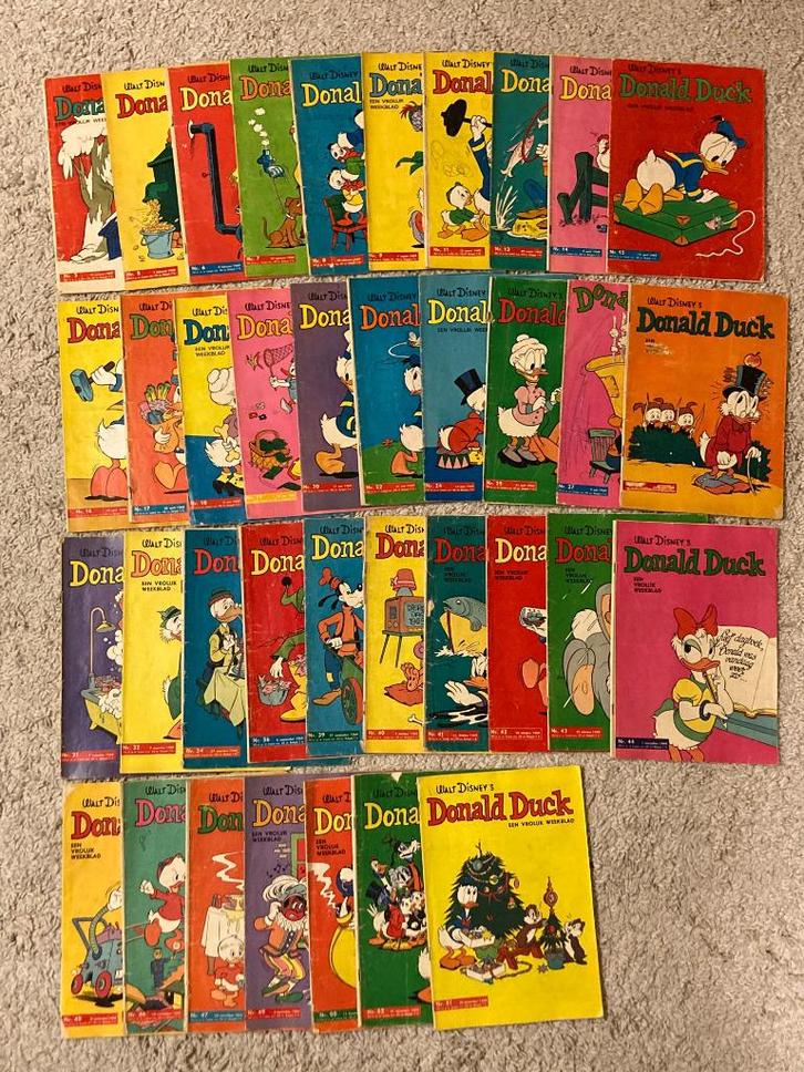 37x Donald Duck Weekblad - Jaargang 1969 - Kan per stuk, Boeken, Stripboeken, Gelezen, Meerdere stripboeken, Ophalen of Verzenden