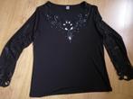 Zwart truitje met mooi voor de feestdagen maat 38, Ophalen of Verzenden, Zo goed als nieuw, Maat 38/40 (M), Zwart