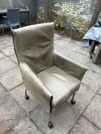 Montis Chaplin 2 stuks olijfgroen, Huis en Inrichting, Stoelen, Ophalen, Gebruikt, Leer, Twee