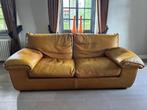 Design bank Roche Bobois Paris leren 2-zitsbank cognac, Huis en Inrichting, Ophalen, Zo goed als nieuw, Leer
