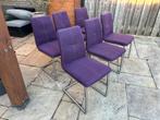 6 eetkamer stoelen met RVS poot., Huis en Inrichting, Stoelen, Ophalen, Gebruikt, Overige kleuren, Metaal