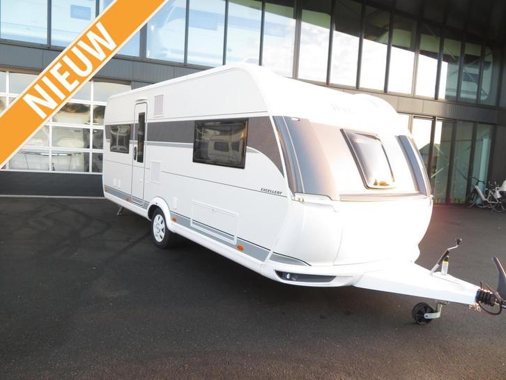 Hobby Excellent 560 CFE, Caravans en Kamperen, Caravans, tot en met 5, 1250 - 1500 kg, Rondzit, Hobby, Frans bed, Overige typen