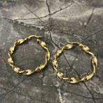 14k gouden oorbellen wokkels model nieuw, Ophalen of Verzenden, Nieuw, Goud