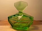 Vintage Art Deco kaptafelschaaltje groen glas, Ophalen of Verzenden