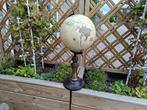oude vintage werledbol met houten messing voet, Ophalen of Verzenden, Gebruikt