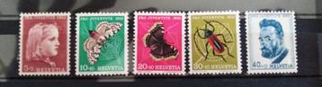 Zwitserland : Pro Juventute 1953 Insecten postfris 588-592 beschikbaar voor biedingen
