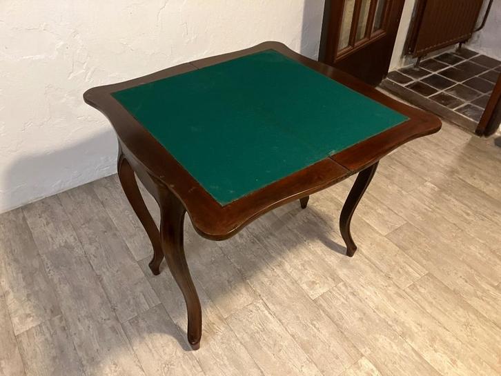 originele Engelse bridge-tafel, Huis en Inrichting, Tafels | Sidetables, Zo goed als nieuw, 75 cm of meer, 50 tot 100 cm, Vierkant