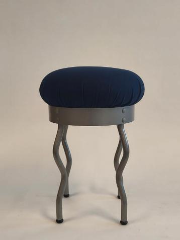 Vintage Ikea kruk Uri Per Ivar Ledang krukje metaal stof - afbeelding 6