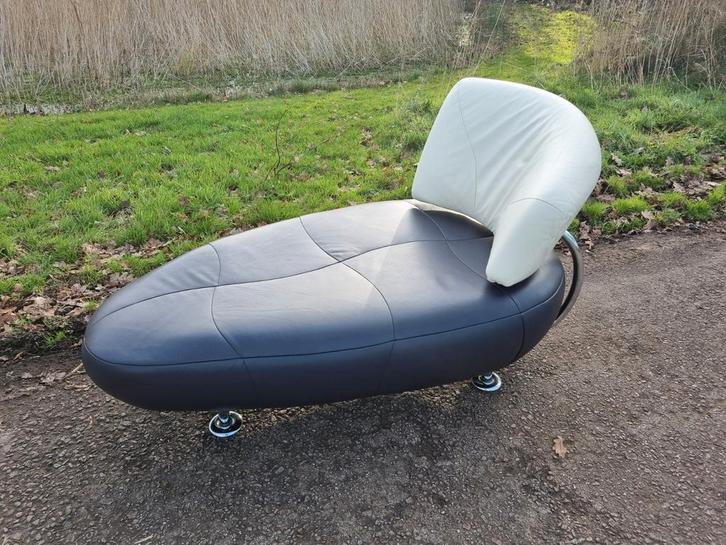Leolux Kikko Design Stoel, Huis en Inrichting, Fauteuils, Gebruikt, Leer, Metaal, 75 tot 100 cm, 75 tot 100 cm, Ophalen of Verzenden