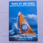 Oude sticker.  Singlehanded Around the world.  100 Days. 92/, Ophalen of Verzenden, Zo goed als nieuw, Overige typen