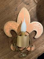 Vintage Arnhout Wandlampje Franse Lelie, Ophalen of Verzenden, Gebruikt, Hout