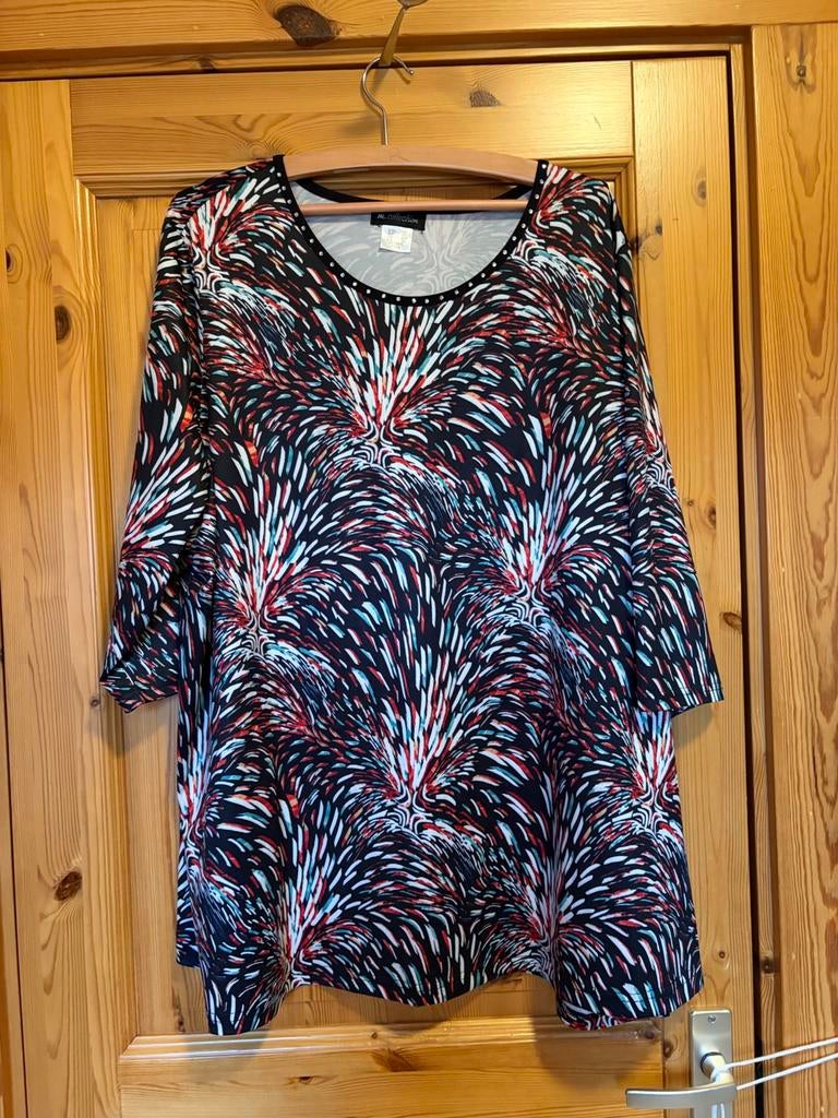 Top 3/4 mouw M. Collection 56 oto 72 lengte 80, Kleding | Dames, Ophalen of Verzenden, Zo goed als nieuw, Zwart