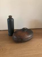 Twee oude ijzeren water warmhoud kruiken, Antiek en Kunst, Antiek | Tin, Ophalen of Verzenden