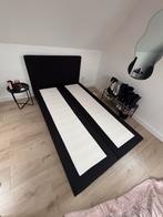 Zwart Bed 120x200 cm, Huis en Inrichting, Ophalen, Gebruikt, Zwart, Twijfelaar