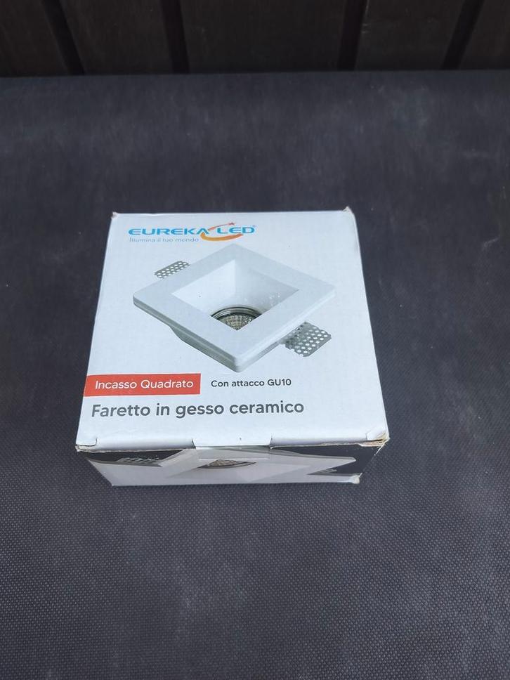 Eureka LED Inbouwspot Vierkant – Keramisch, Huis en Inrichting, Lampen | Spots, Nieuw, Led, Ophalen of Verzenden