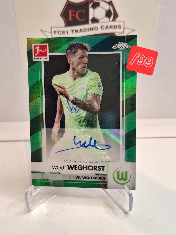 Wout Weghorst - Wolfsburg - Topps BL Autograph 63/99, Verzamelen, Sportartikelen en Voetbal, Zo goed als nieuw, Poster, Plaatje of Sticker