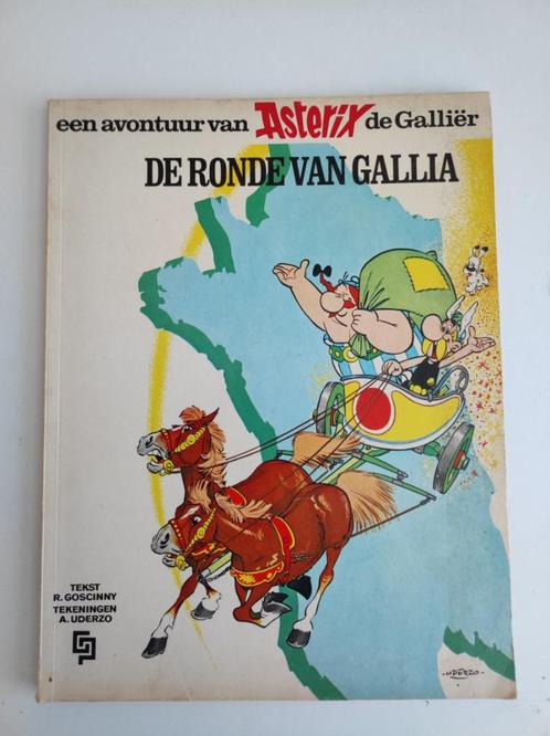 Asterix De ronde van Gallia eerste druk 1968., Boeken, Stripboeken, Gelezen, Eén stripboek, Ophalen of Verzenden