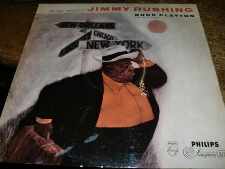 Jimmy Rushing With Buck Clayton Orch. Jazz Odyssey  LP 1958, Cd's en Dvd's, Vinyl | Jazz en Blues, Gebruikt, Jazz, 1940 tot 1960