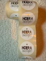 15 stickers/ sluitzegels / sluitstickets hoera zwanger, Ophalen of Verzenden, Nieuw, Meerdere stickers