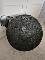Zwart riet/ houten  Hanglamp Rond, Huis en Inrichting, Lampen | Hanglampen, Ophalen, Zo goed als nieuw, Modern, Minder dan 50 cm