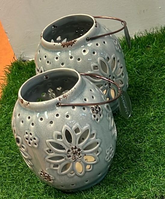 Riverdale Windlicht/lantaarn - Set van 2, Huis en Inrichting, Woonaccessoires | Kandelaars en Kaarsen, Zo goed als nieuw, Kandelaar