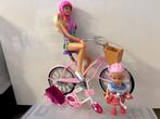 Barbie op de fiets met kindje, Ophalen, Gebruikt, Barbie