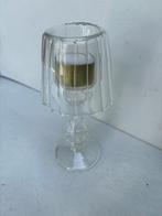 GLAZEN LAMPJE MET WAXINELICHT, Huis en Inrichting, Woonaccessoires | Vazen, Ophalen of Verzenden, Nieuw, Glas, Minder dan 50 cm