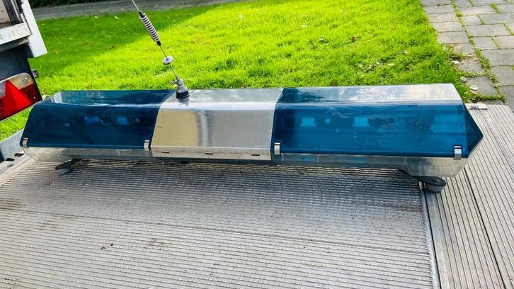 Blauwe zwaailichtbalk met geïntegreerde controller / sirene, Auto diversen, Auto-accessoires, Gebruikt, Ophalen