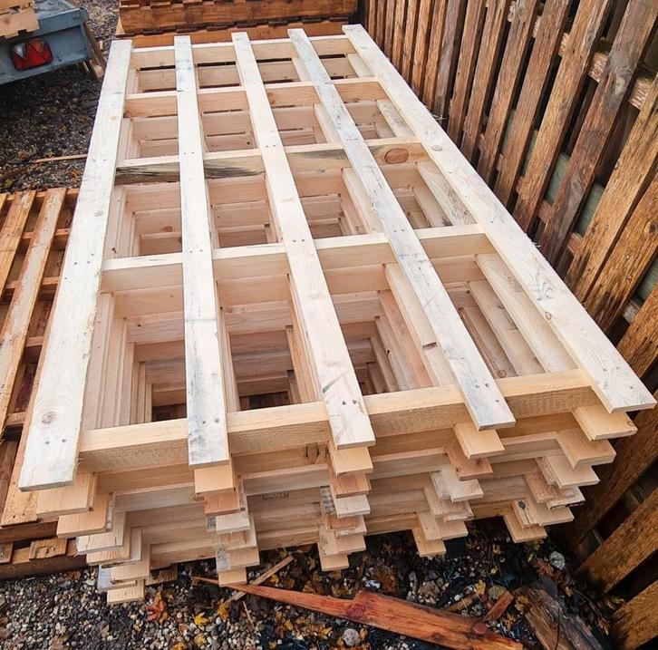 2x5 planks pallets.  OPRUIMING., Tuin en Terras, Palen, Balken en Planken, Gebruikt, Overige typen, 180 tot 250 cm, Ophalen
