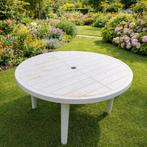 Stevige ronde tuintafel, Ophalen, Gebruikt, Rechthoekig, Kunststof