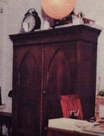 Houten bruine (linnen)kast, Huis en Inrichting, Ophalen, Gebruikt