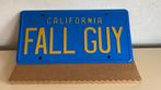 California THE FALL GUY kentekenplaat blik Colt Seevers Nieu, Auto diversen, Nieuw, Ophalen of Verzenden