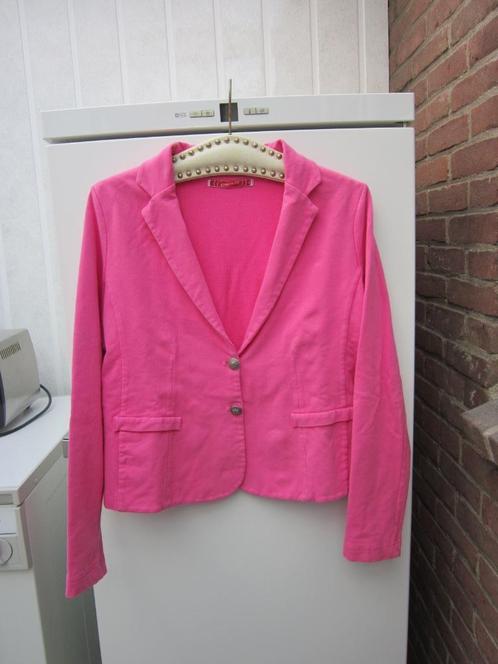 Jasje, Roze, Maat XL(44)? Merk DISENJO 95% katoen/5% elastan, Kleding | Dames, Jasjes, Kostuums en Pakken, Zo goed als nieuw, Jasje