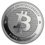 Bitcoins o.a. 1 oz. zilver Bullion Cryptocurrency .999 fijn, Verzenden
