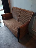 Rotan bankje. Met houten pootjes. Landelijke stijl., Riet of Rotan, Verzenden, Minder dan 75 cm, Tweepersoons