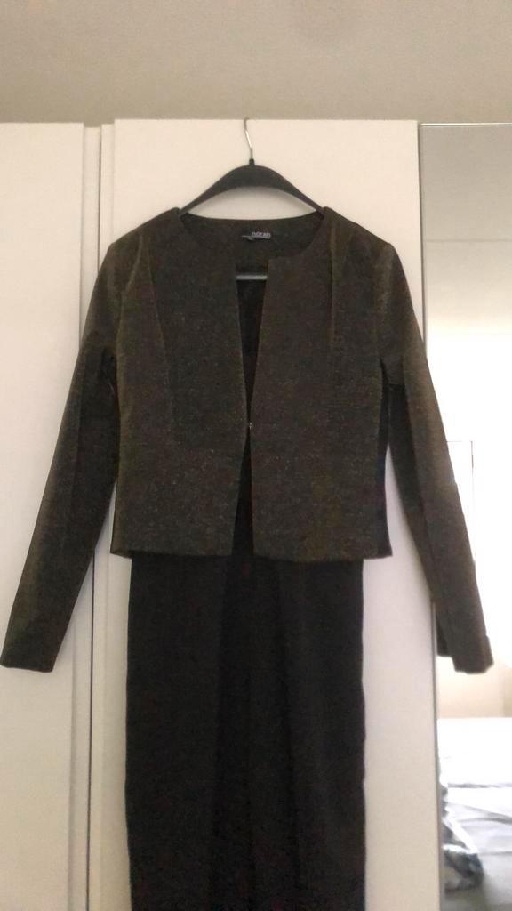 Norah jasje goud-zwart, maat 36, Kleding | Dames, Jasjes, Kostuums en Pakken, Zo goed als nieuw, Jasje, Maat 36 (S), Overige kleuren