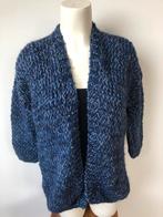 Kiro by kim openvallend wollig vest blauw hand gebreid, Blauw, Maat 42/44 (L), Nieuw, Ophalen of Verzenden