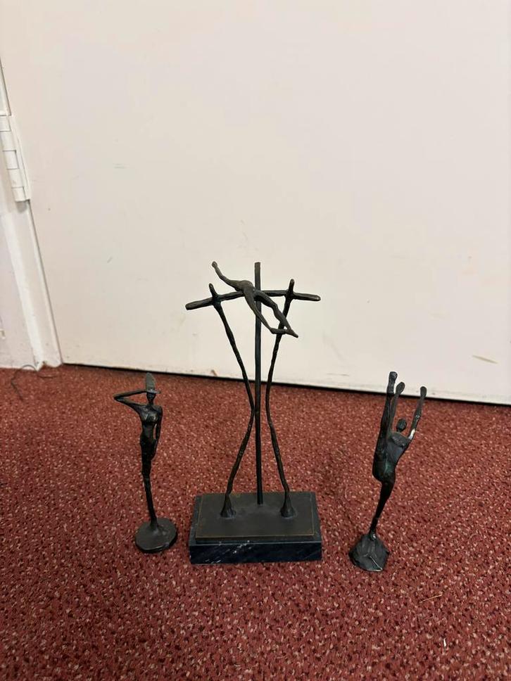 Bronzen Beelden Set, Antiek en Kunst, Kunst | Beelden en Houtsnijwerken, Ophalen of Verzenden