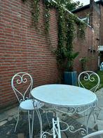 Prachtig rond ECHT Frans Tuinset IJzer - Tafel & 3 Stoelen, Tuin en Terras, Tuinsets en Loungesets, Ophalen, Overige materialen