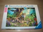 Puzzel Ravensburger  FAMILIE WOLF IN HET BOS 1000 st., Ophalen of Verzenden, 500 t/m 1500 stukjes, Zo goed als nieuw, Legpuzzel