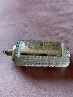 Antiek Kristal Parfumflesje met Zilver, Antiek en Kunst, Ophalen of Verzenden