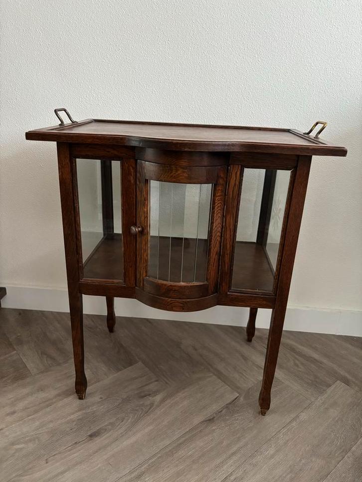 Antiek Theekastje met Dienblad, Antiek en Kunst, Antiek | Meubels | Kasten, Ophalen of Verzenden