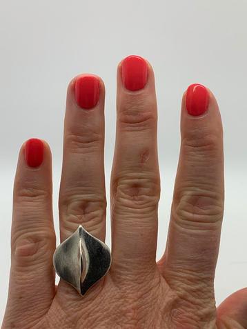 V802 Prachtige zilveren modernist ring (verstelbaar) beschikbaar voor biedingen